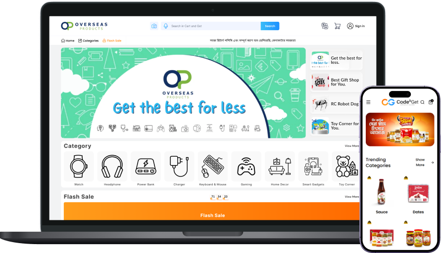 Complete premium website for diverse product categories.